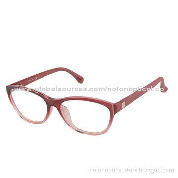 Transparent Red Acetate Optical Frame